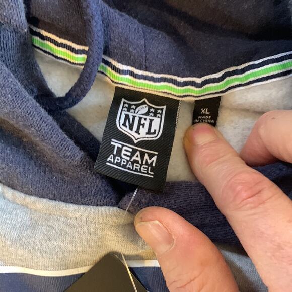 Ultra Game NFL Womens Soft Fleece Varsity Hoodie Sweatshirt XL - Picture 8 of 9